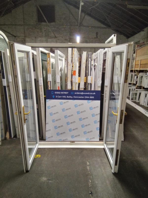 Used White Upvc French Doors 1570mm x 2105mm EA3 - Image 2