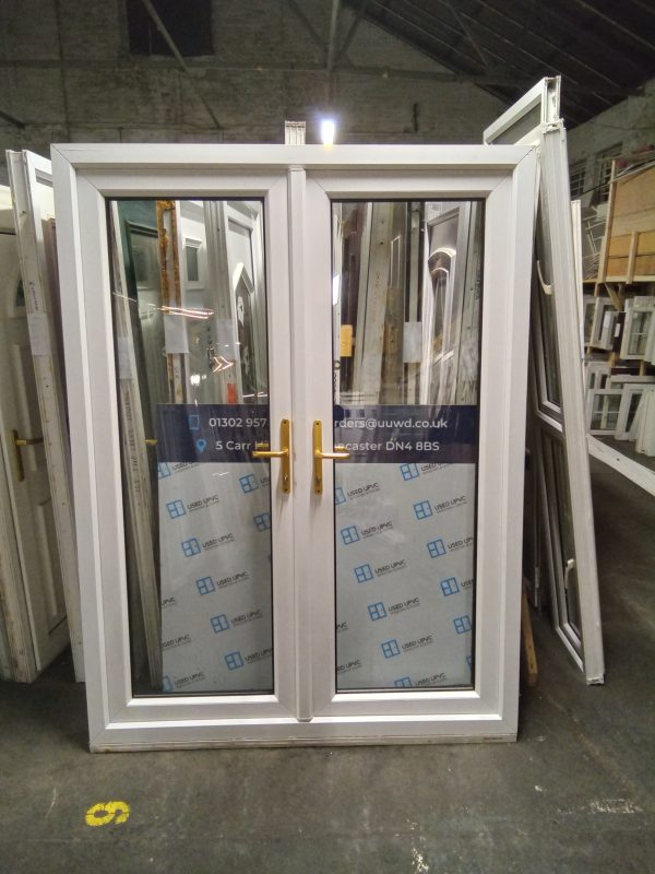 Used White Upvc French Doors 1570mm x 2105mm EA3 - Image 3