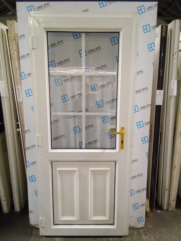 Used white Upvc Back Door 900mm x 2070mm 0869 - Image 3