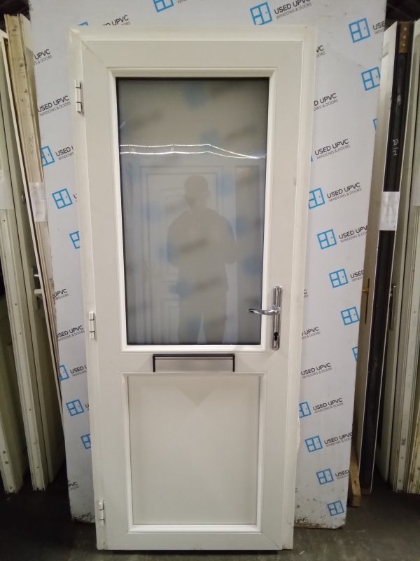 Used Anthracite Grey on white Upvc front door 810mm x 1965mm 0784 - Image 3