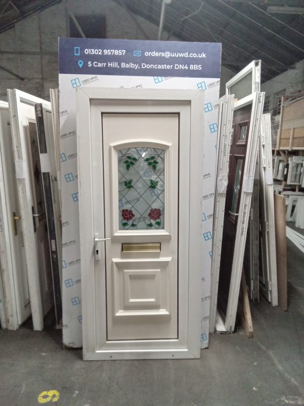Used White Upvc Front Door 930mm x 2080mm 0291
