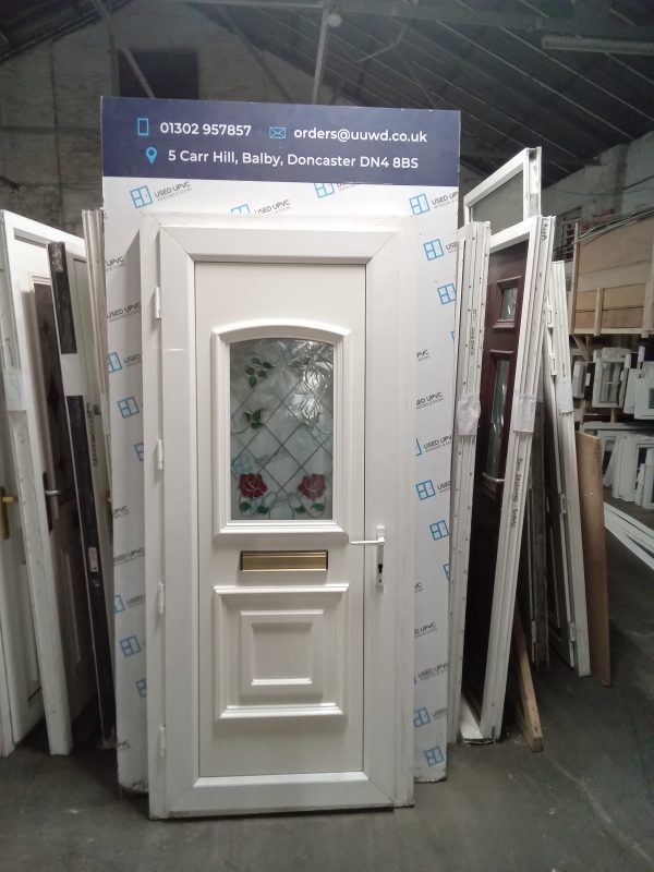 Used White Upvc Front Door 930mm x 2080mm 0291 - Image 3