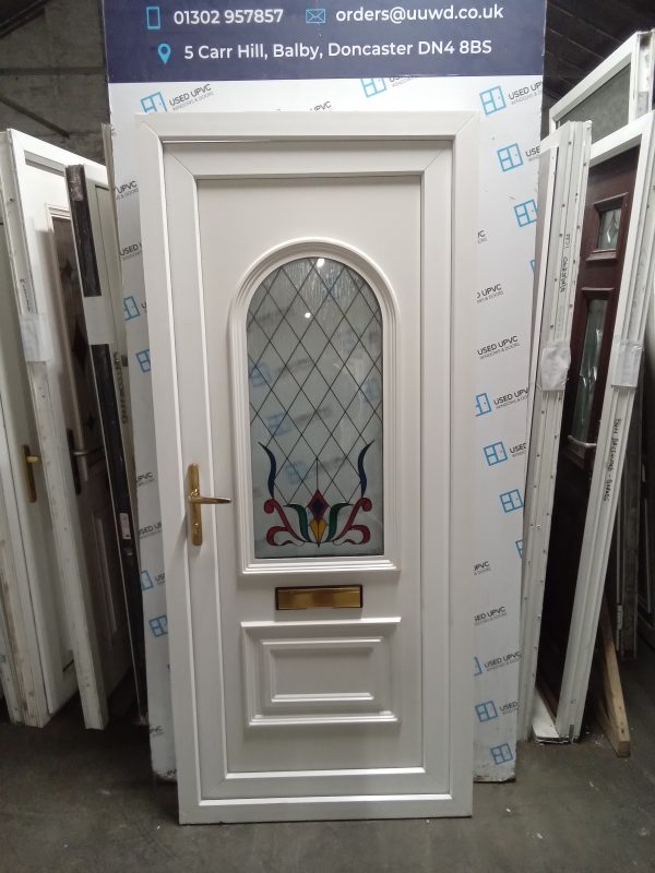 Used White Upvc Front Door 910mm x 2075mm 0572