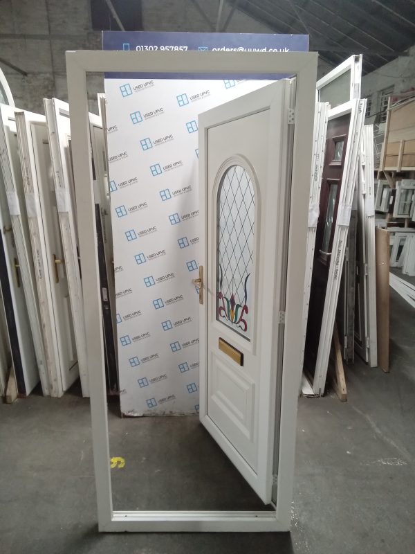 Used White Upvc Front Door 910mm x 2075mm 0572 - Image 2