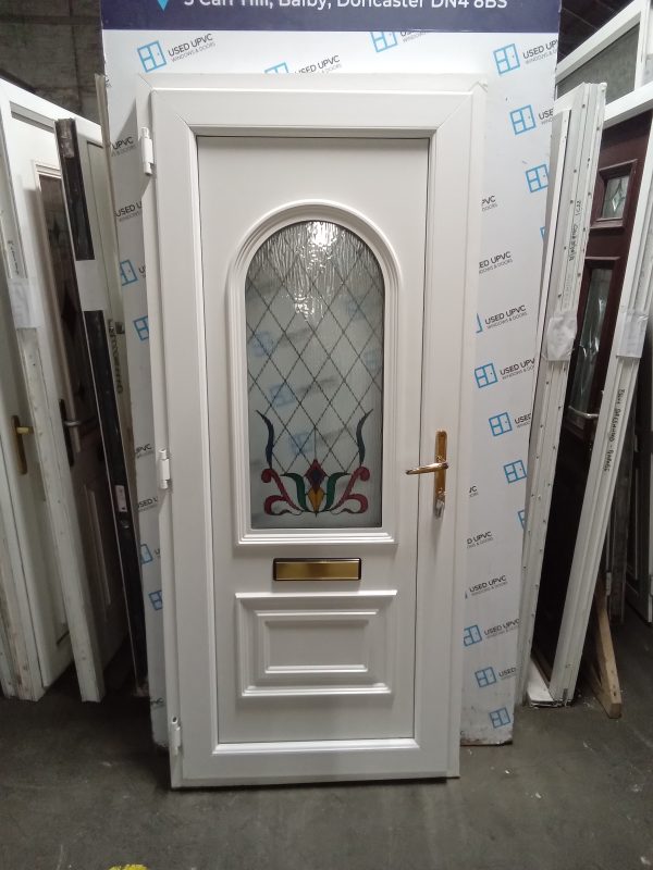 Used White Upvc Front Door 910mm x 2075mm 0572 - Image 3