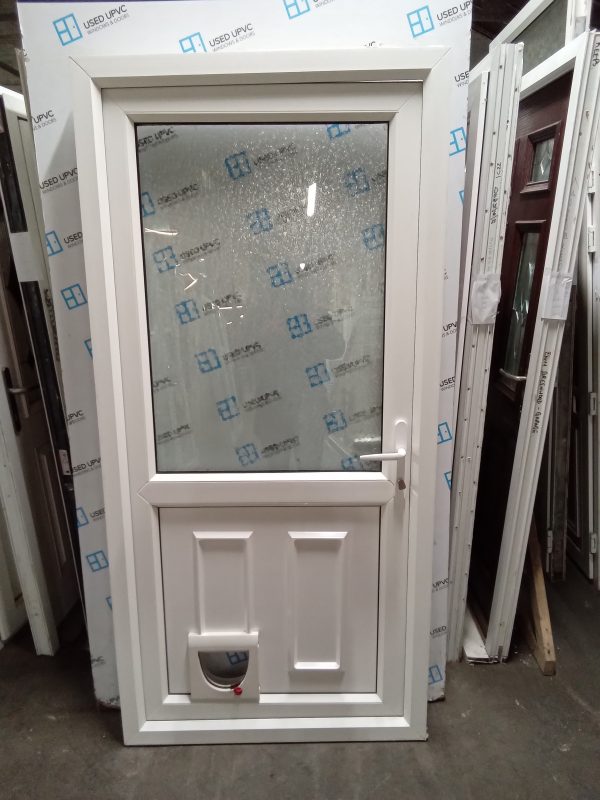 Used White Upvc Back Door 980mm x 2030mm 0421