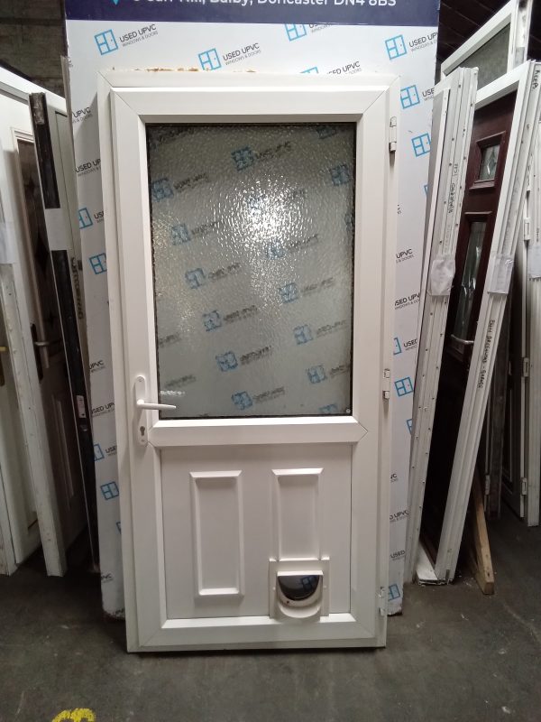 Used White Upvc Back Door 980mm x 2030mm 0421 - Image 3