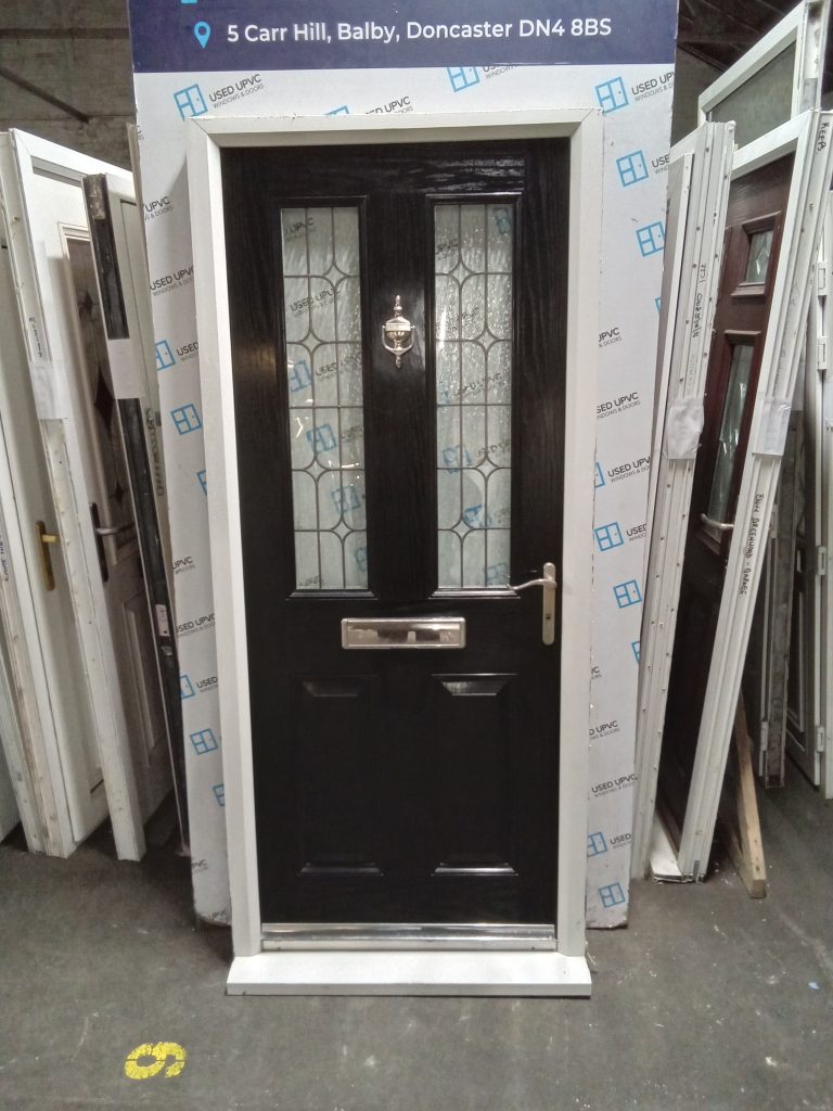 Used Black Composite Front Door 920mm x 2090mm 0869 | Used UPVC Windows ...