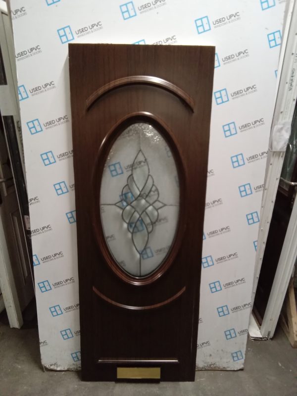 Used walnut Upvc Front Door Panel 660mm x 1785mm 28mm P100 - Image 2