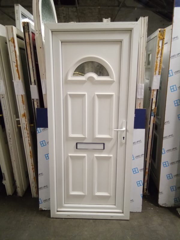Used White Upvc Front Door 885mm x 2040mm 0509