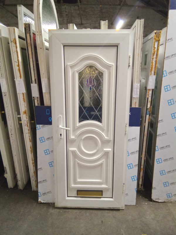 Used White Upvc Front Door 845mm x 2000mm 0297 - Image 2