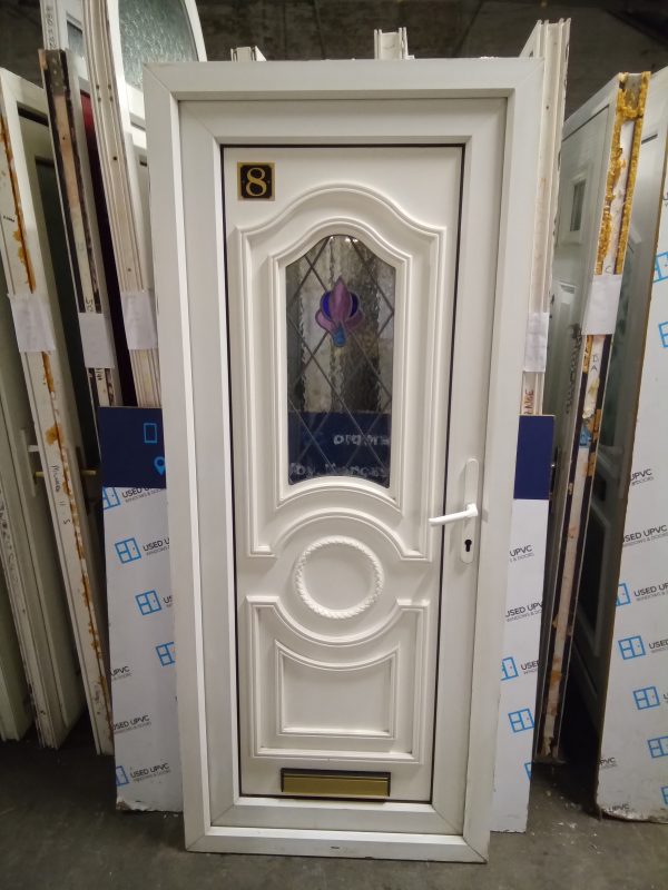 Used White Upvc Front Door 845mm x 2000mm 0297