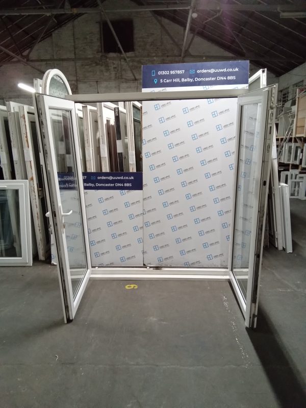 Used White Upvc french doors and frame 1785mm x 2050mm EA5 - Image 3