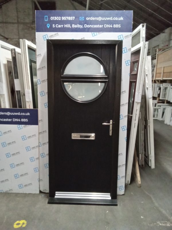 Used Black Composite Front Door 925mm x 2065mm 0566