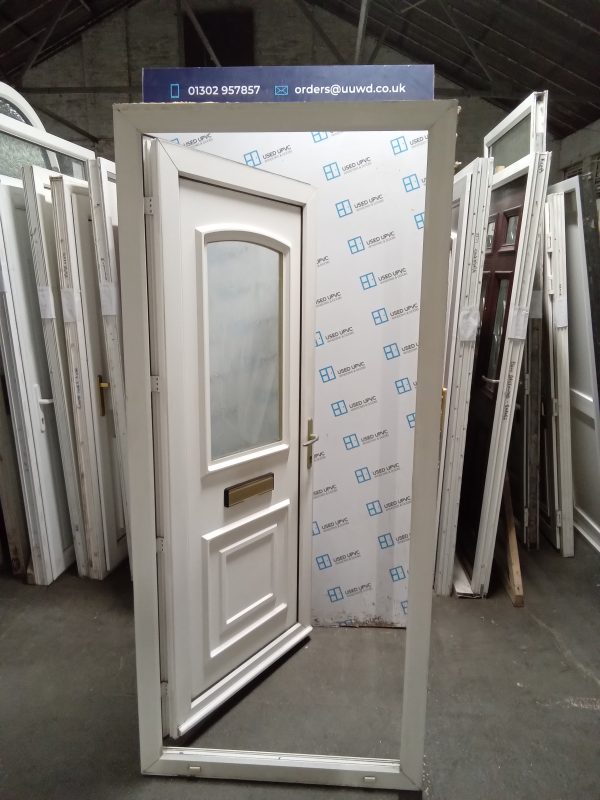 Used White Upvc Front Door 900mm x 2030mm 0538 - Image 2