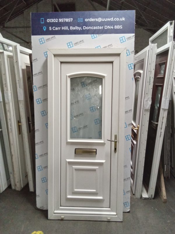 Used White Upvc Front Door 900mm x 2030mm 0538