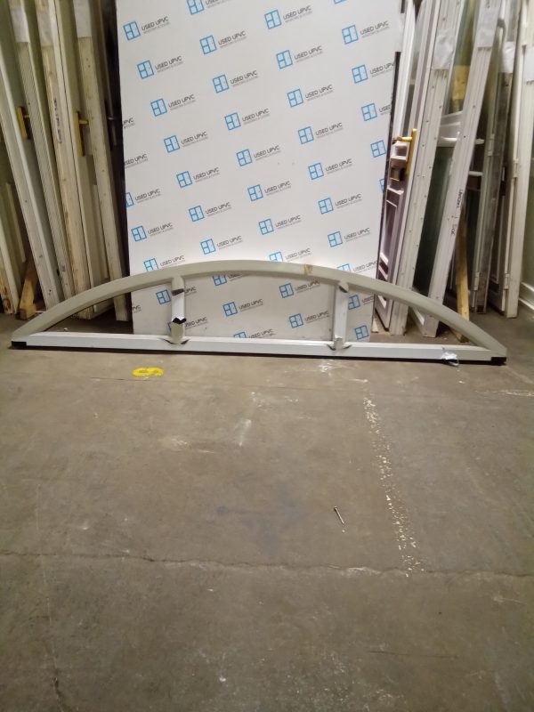Brand new olive upvc arch window (unglazed) 2420mm x 455mm NW096