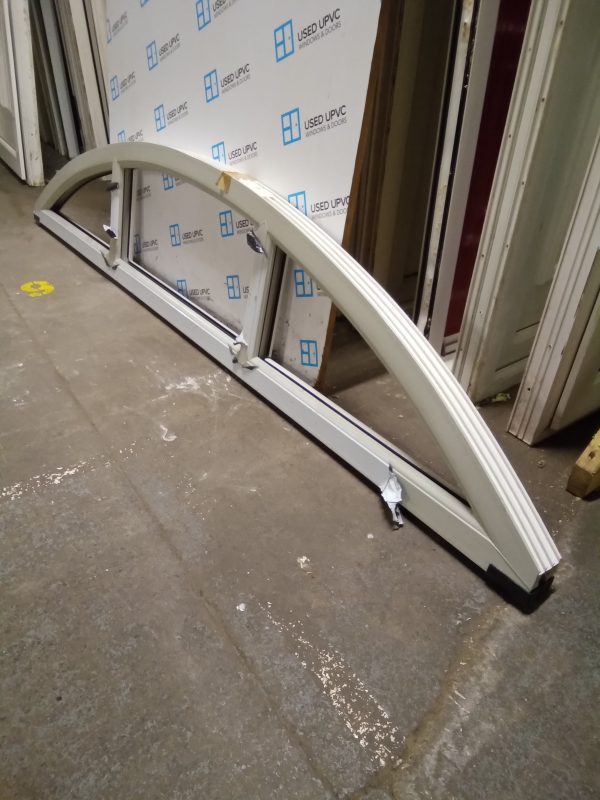 Brand new olive upvc arch window (unglazed) 2420mm x 455mm NW096 - Image 4