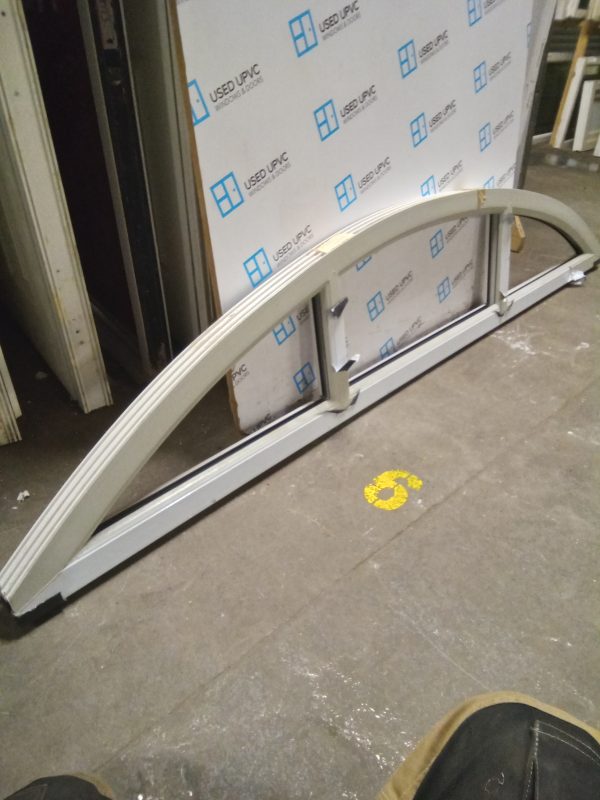 Brand new olive upvc arch window (unglazed) 2420mm x 455mm NW096 - Image 3