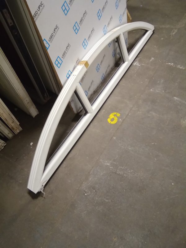 Brand new olive upvc arch window (unglazed) 2420mm x 455mm NW096 - Image 6