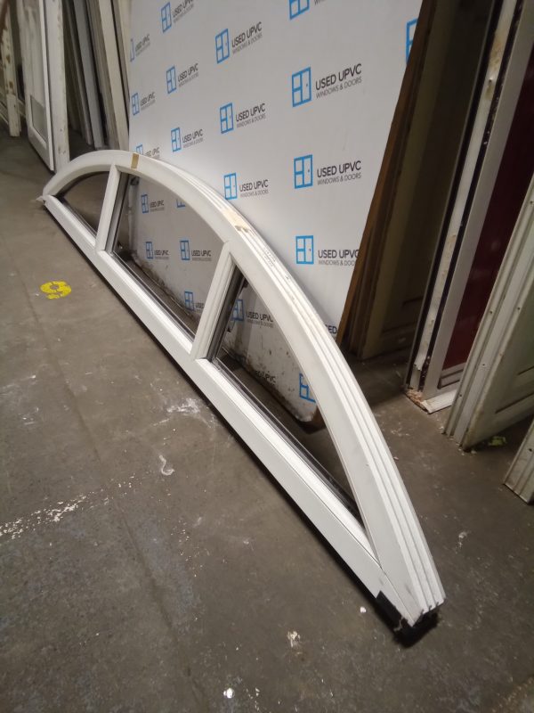 Brand new olive upvc arch window (unglazed) 2420mm x 455mm NW096 - Image 5