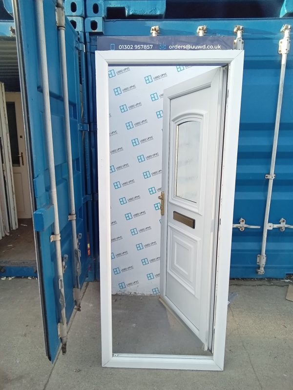 Used White Upvc Front Door 840mm x 2070mm C9D11 - Image 5