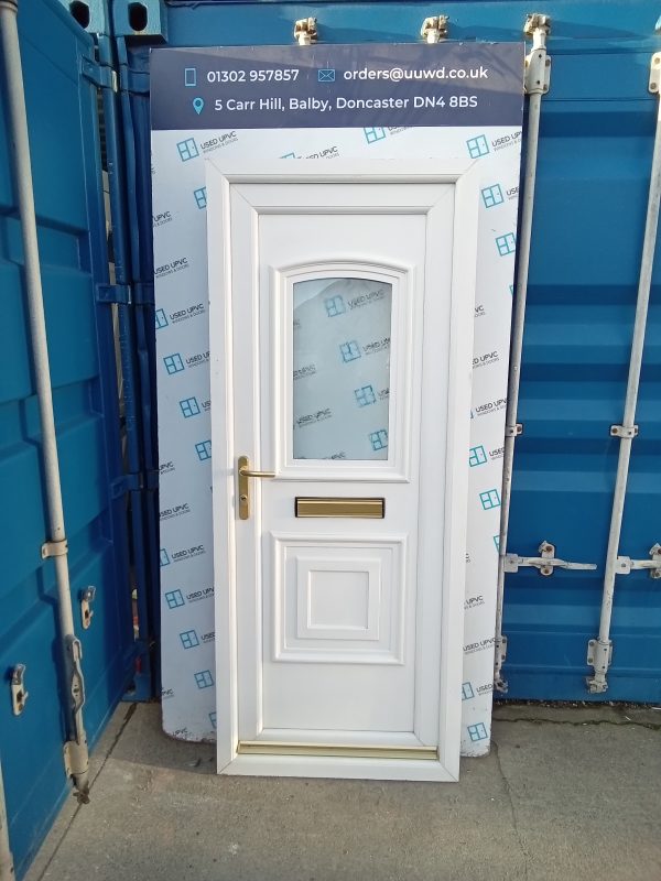 Used White Upvc Front Door 840mm x 2070mm C9D11