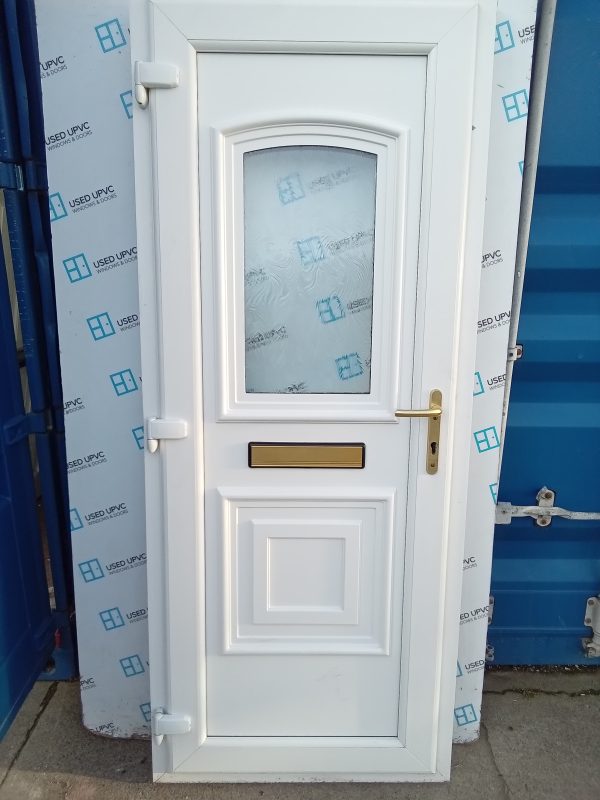 Used White Upvc Front Door 840mm x 2070mm C9D11 - Image 6