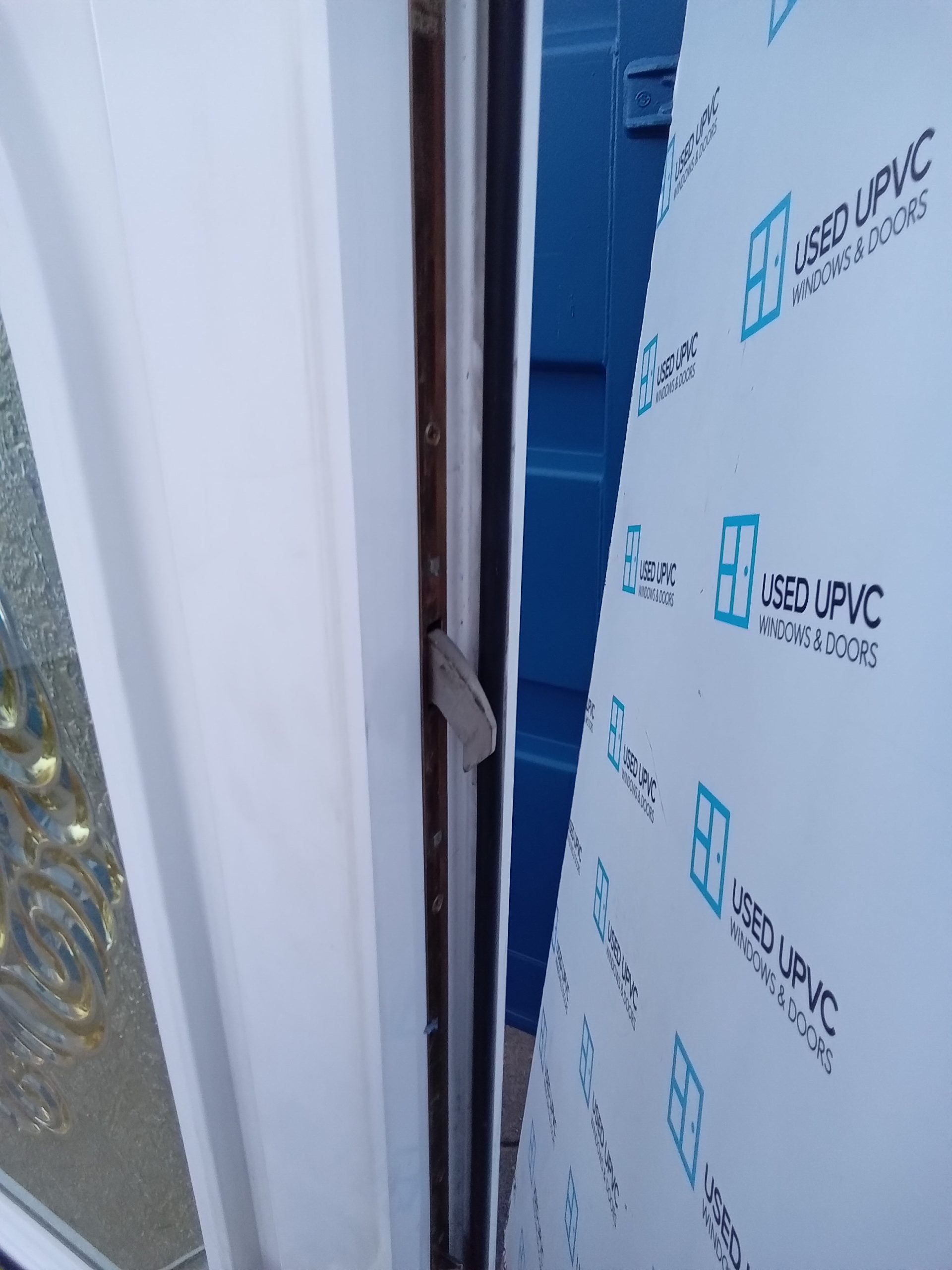 Used White Upvc Front Door 840mm x 2090mm C9D18 Used UPVC Windows & Doors