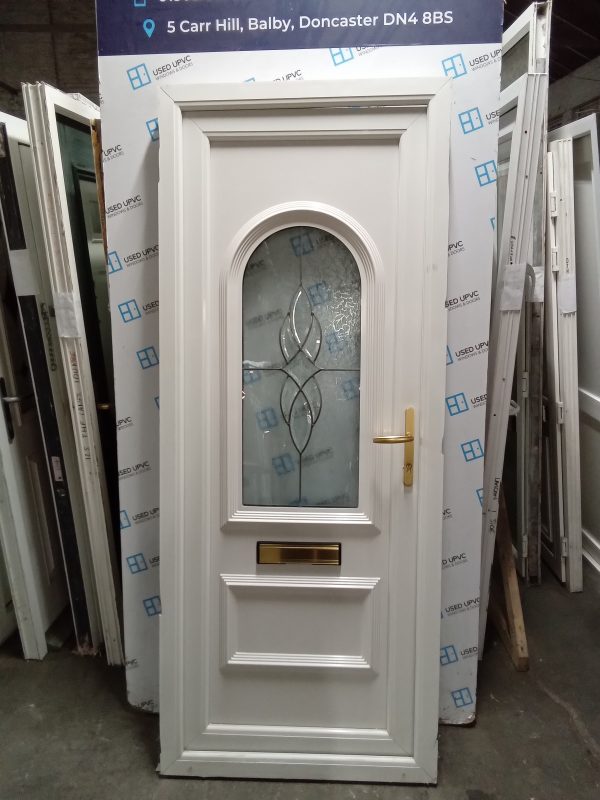 Used White Upvc Front Door 845mm x 2110mm 0194