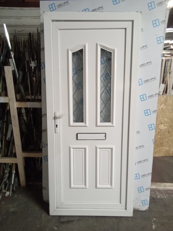 Used White Upvc Front Door 900mm x 2055mm 0480