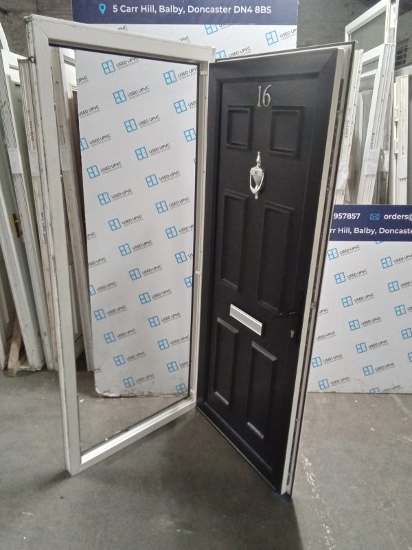 Used Black Upvc Front Door 880mm x 2010mm 0031 - Image 3