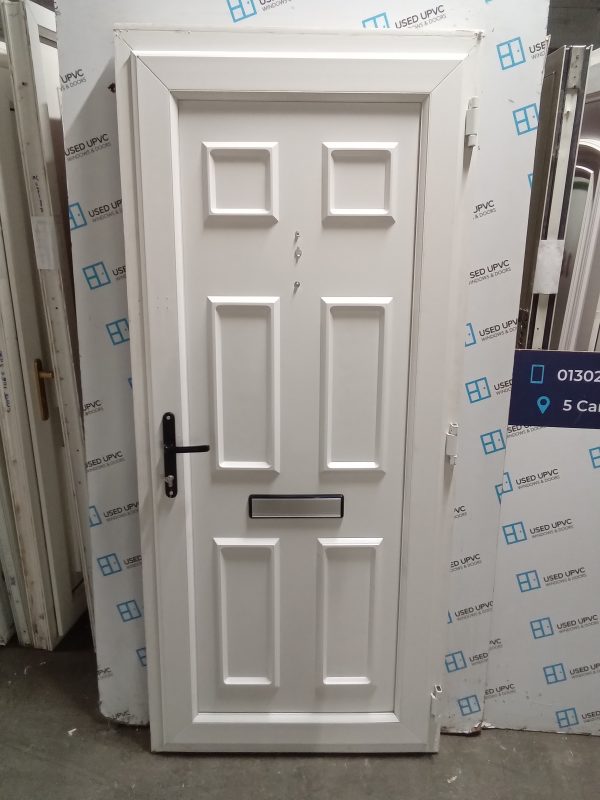 Used Black Upvc Front Door 880mm x 2010mm 0031 - Image 2