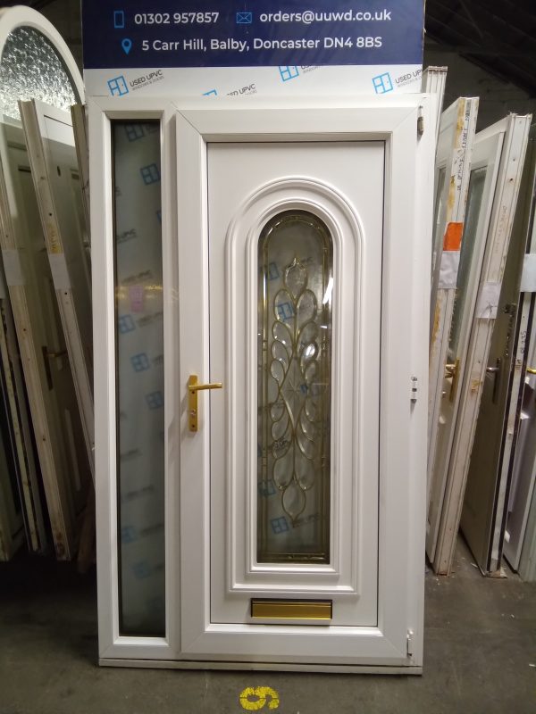 Used oak upvc front door and side 1215mm x 2090mm DS012 - Image 2