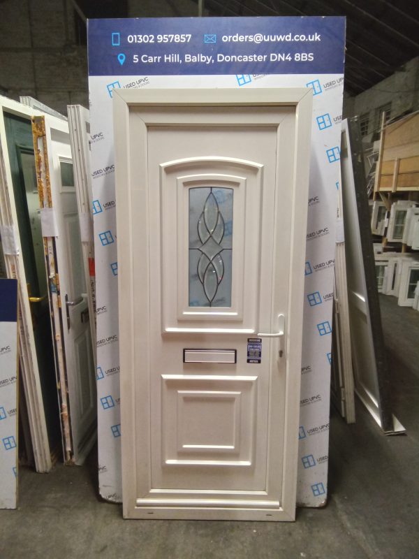 Used White Upvc Front Door 880mm x 2080mm 0442