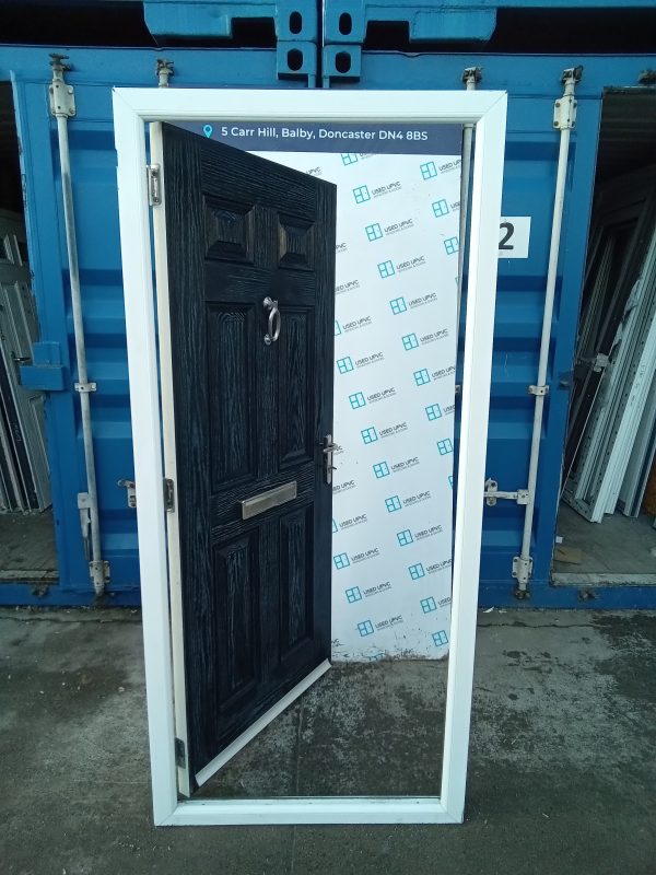 Used Blue Composite Front Door 970mm x 2090mm C8D20 - Image 6