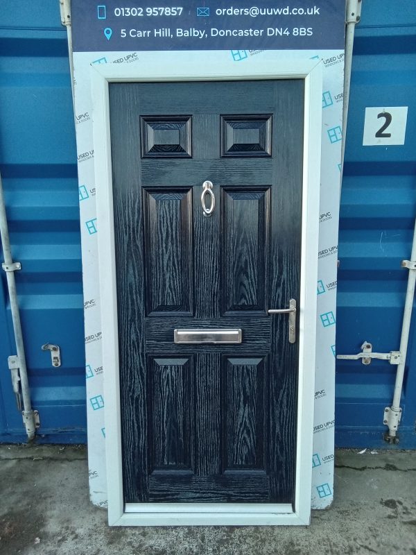 Used Blue Composite Front Door 970mm x 2090mm C8D20