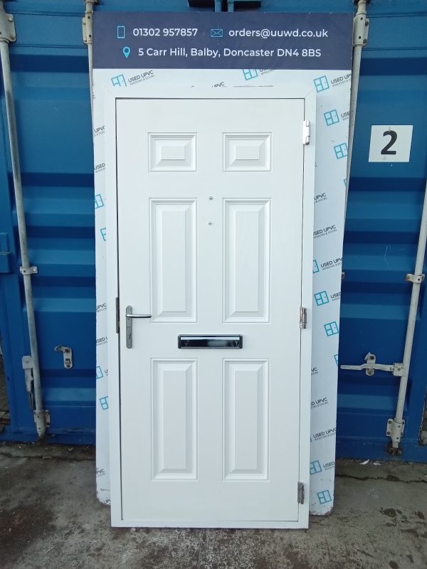 Used Blue Composite Front Door 970mm x 2090mm C8D20 - Image 2