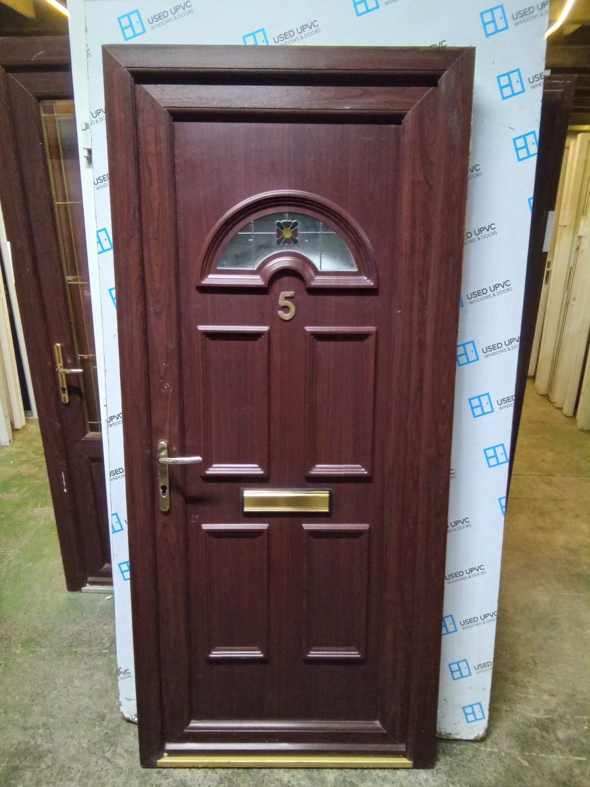 Used Rosewood Upvc Front Door Mm X Mm Used Upvc Windows Doors