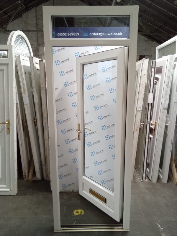 Used White Upvc Front Door 865mm x 2240mm 0851 - Image 4
