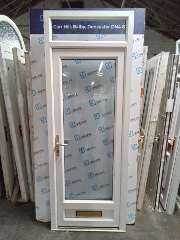 Used White Upvc Front Door 865mm x 2240mm 0851