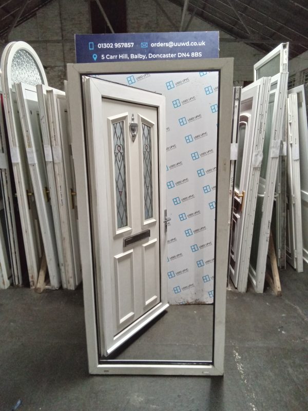 Used White Upvc Front Door 930mm x 2010mm 0420 - Image 6
