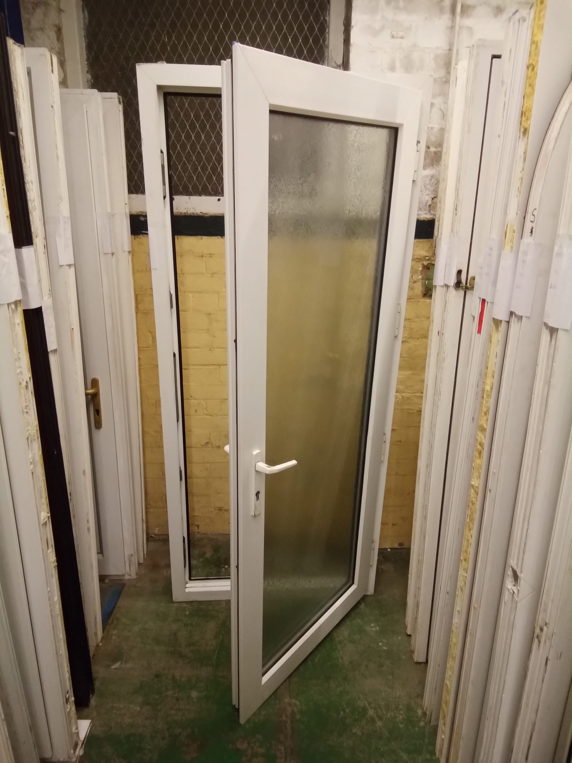 Used White Upvc Back Door (outwards opening) 895mm x 2050mm 0057 Used