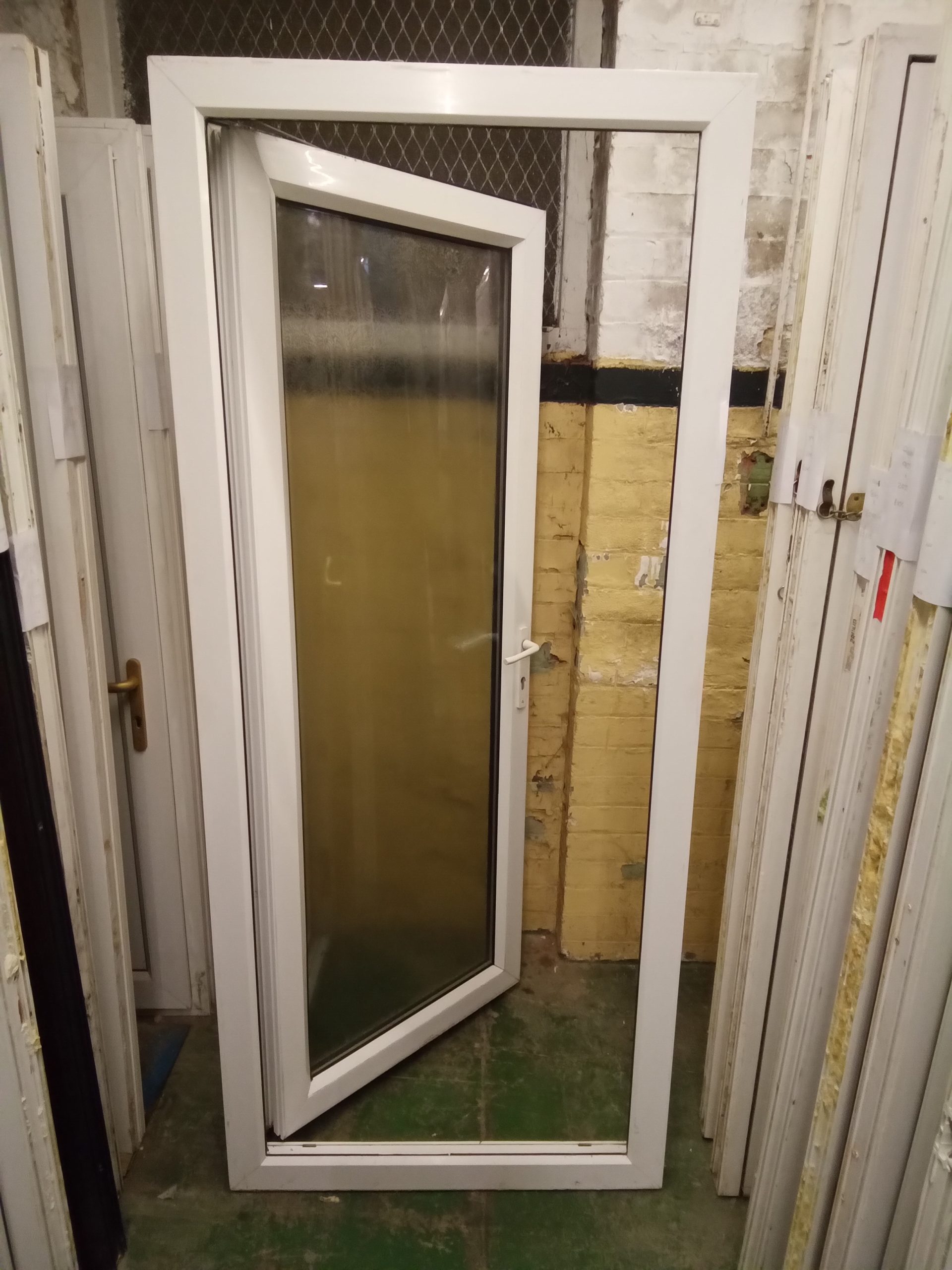 Used White Upvc Back Door (outwards opening) 895mm x 2050mm 0057 Used
