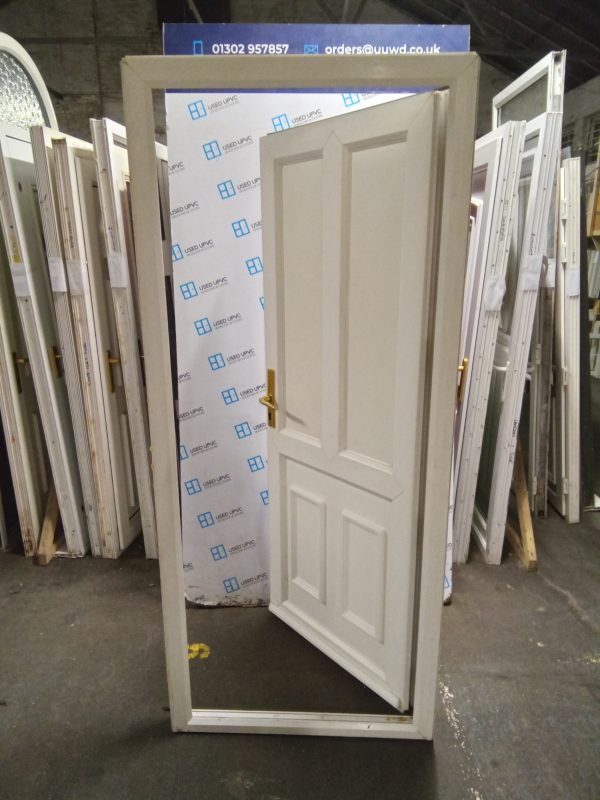 Used White Upvc Back Door 880mm x 2035mm 0354 - Image 6