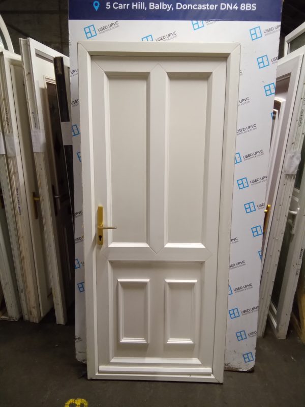 Used White Upvc Back Door 880mm x 2035mm 0354