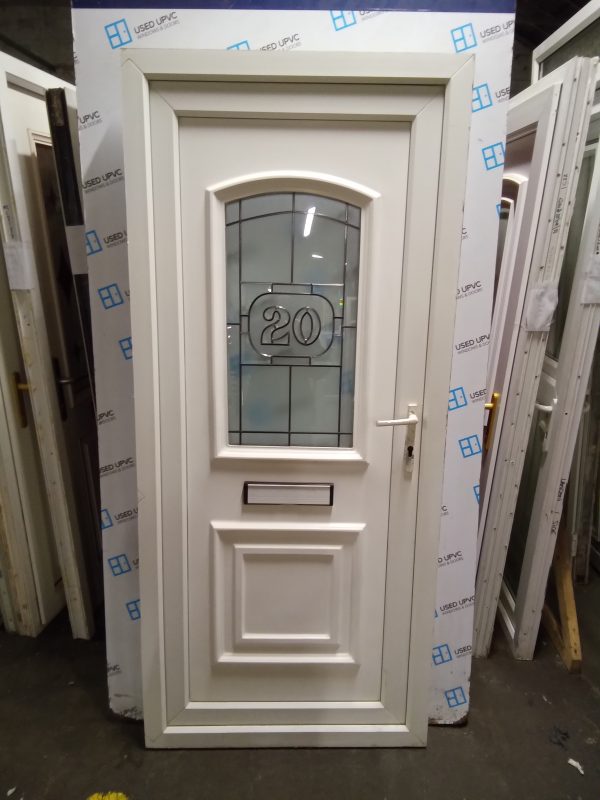 Used White Upvc Front Door 900mm x 2040mm 0247