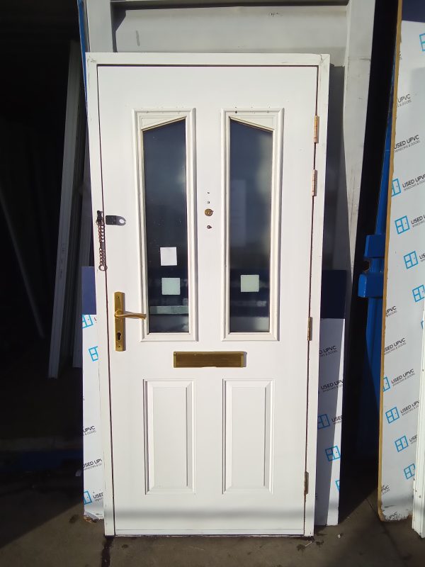 Used red Composite Front door 960mm x 2095mm C8D28 - Image 2