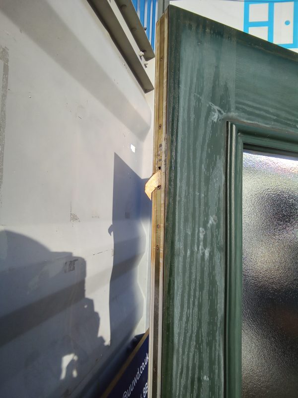 Used green composite back door 920mm x 2090mm C8D36 - Image 4