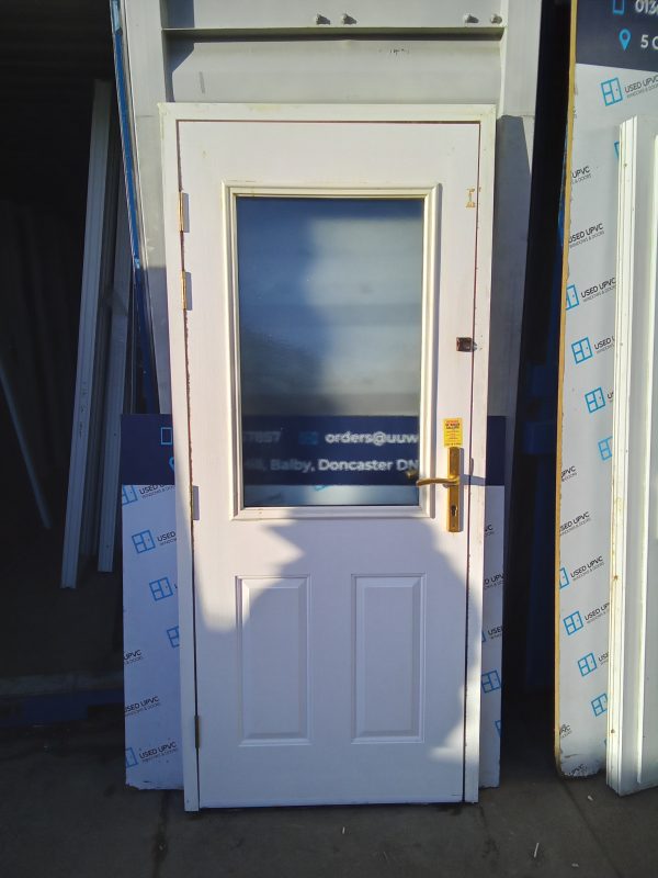 Used green composite back door 920mm x 2090mm C8D36 - Image 2